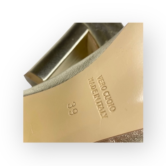 Summit White Mountain ᪥ Aggie Round Chunky Heels Pumps Shoes ᪥ Gold ᪥ 39 8.5M 9M - Picture 12 of 16